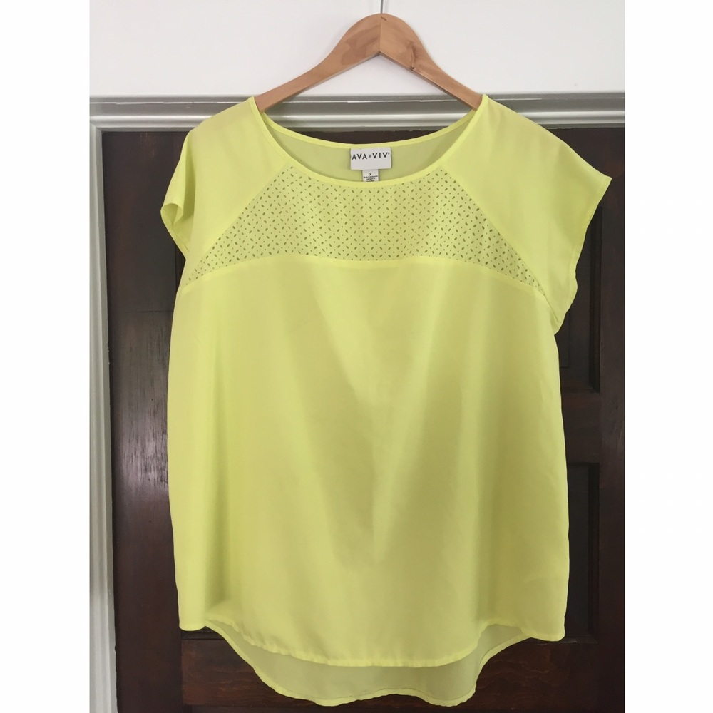 Ava & Viv Yellow Blouse