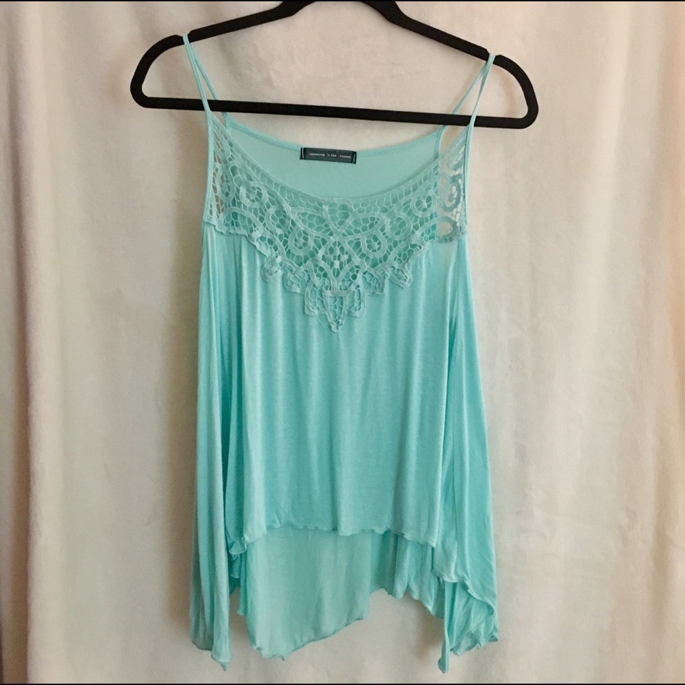 Turquoise Spaghetti Strap Tank Top