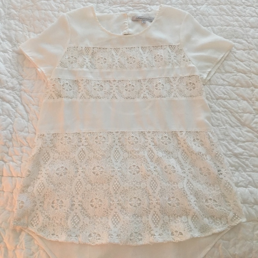 Lover's and Friends white lace blouse