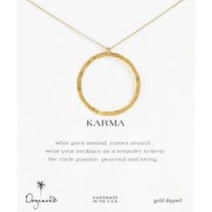 Dogeared Gold Karma Circle Necklace