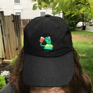 Kermit the Frog Sipping The Tea Dad Hat / Cap