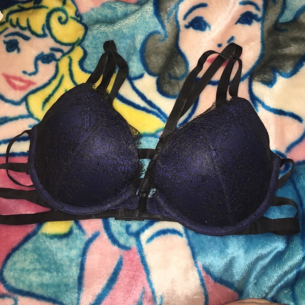 Lace Bra w/ Caged Back and Front Closure