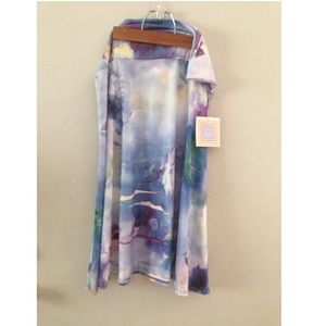 Lularoe 2xl watercolor floral azure