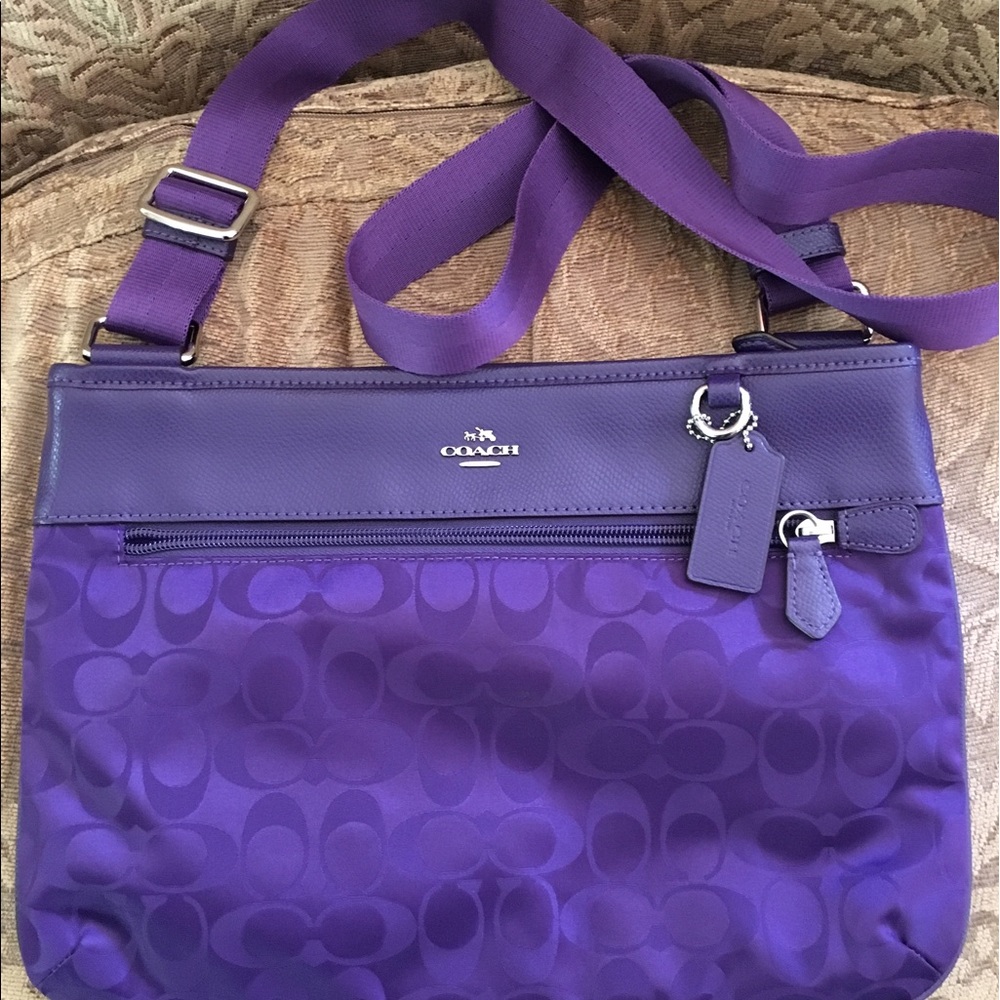Coach Signature Crossbody Purple