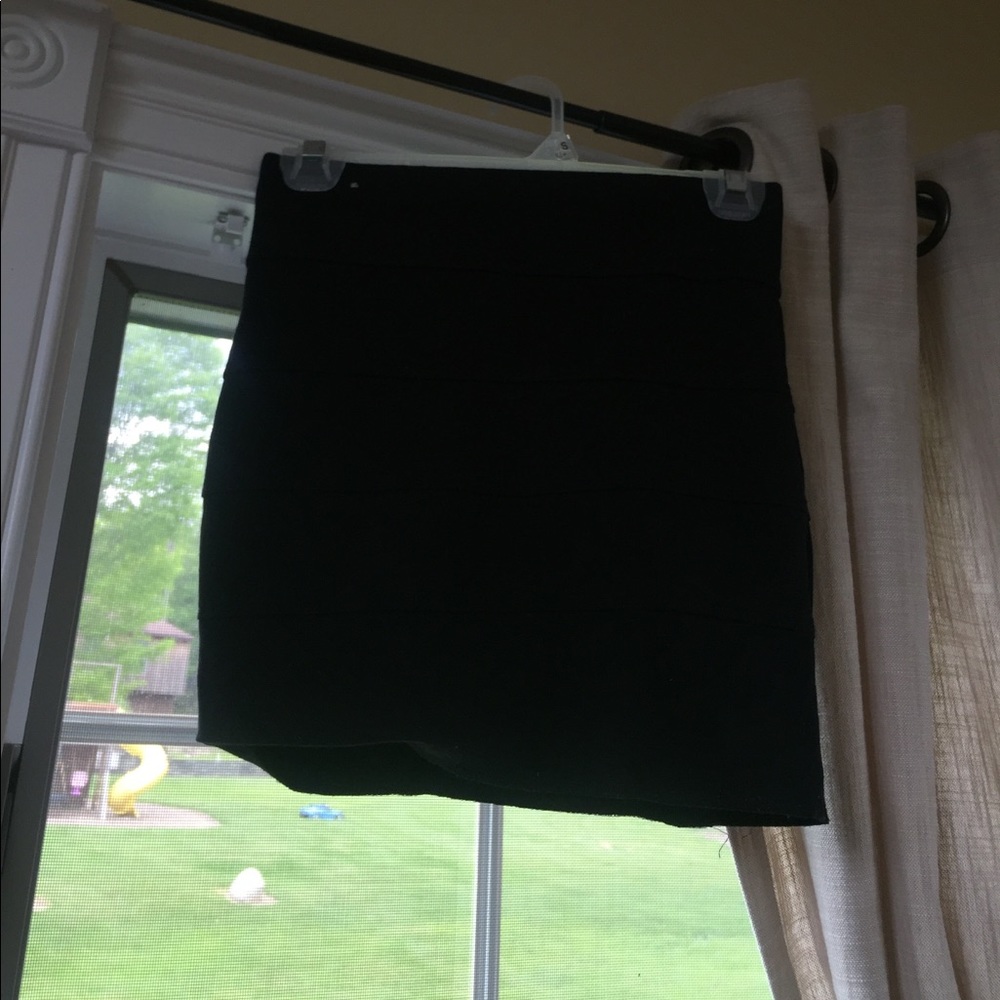 Plain black pencil skirt