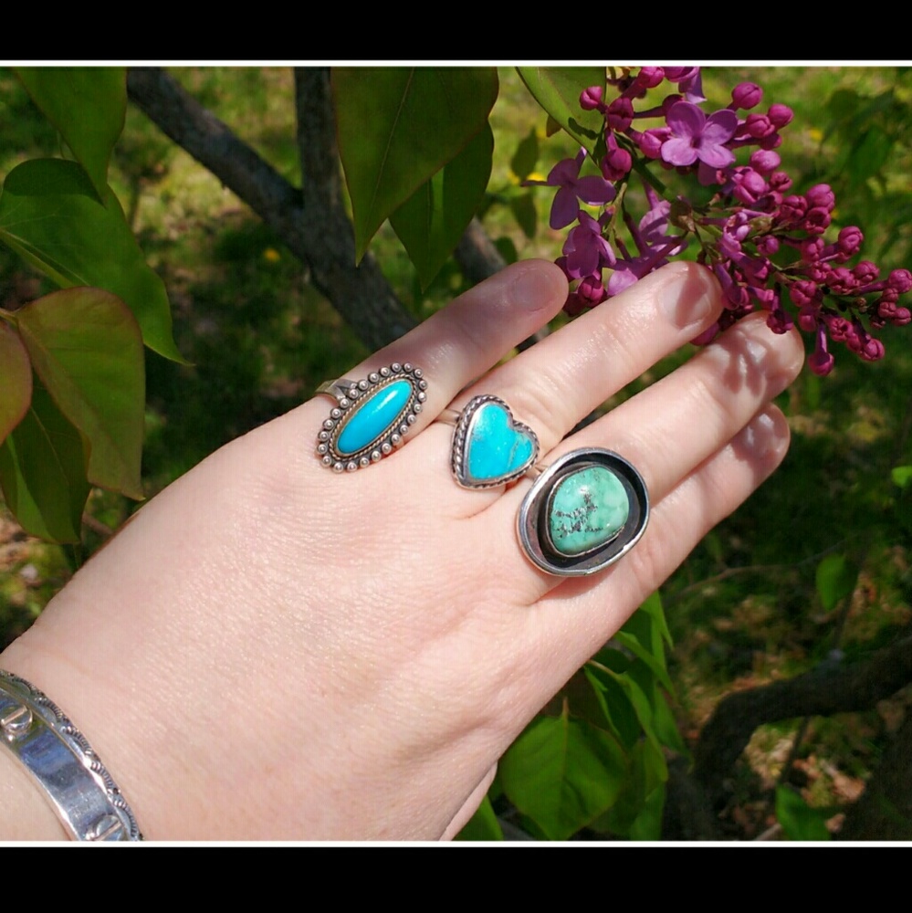 💙 Heart Shaped Turquoise Ring