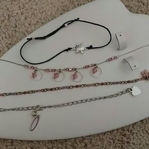 Set of 4 ankle bracelets