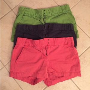 3 Pairs of JCrew chino shorts