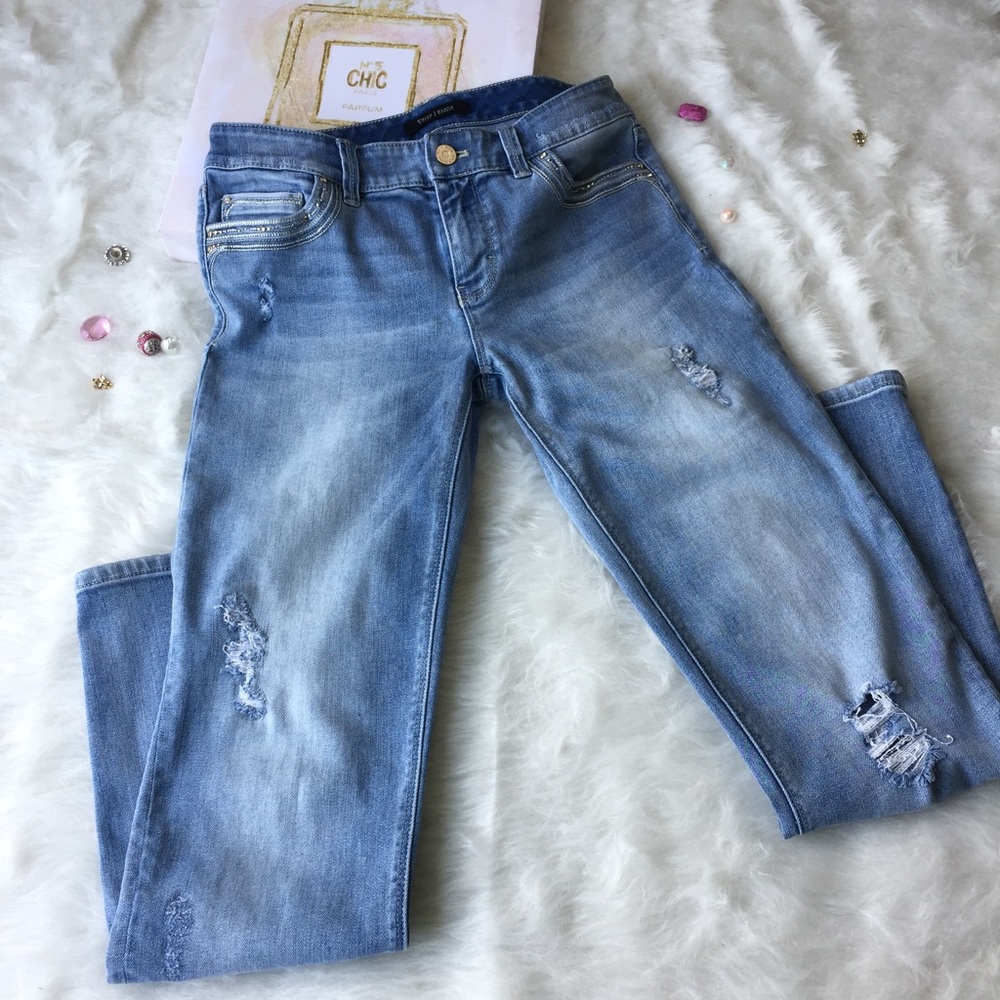 White House Black Market Straight Leg Crop Jeans