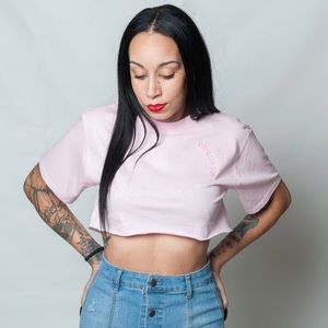 龙SUP Pink Crop Top