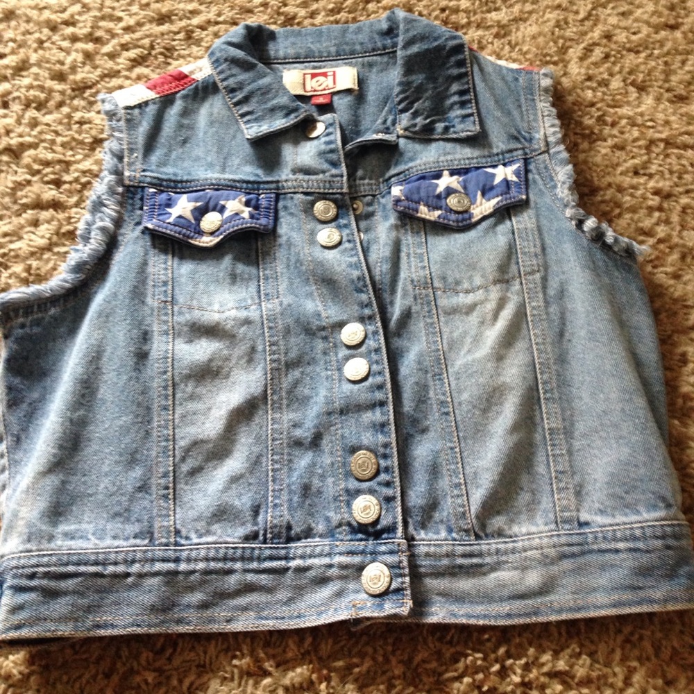 Patriotic Denim Vest