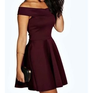 Off the shoulder skater dress
