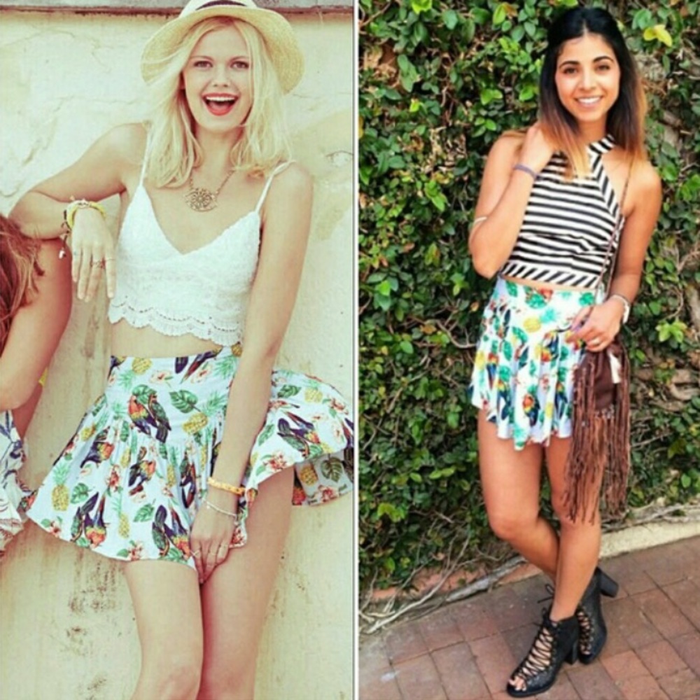 LF Tropical Themed Skirt