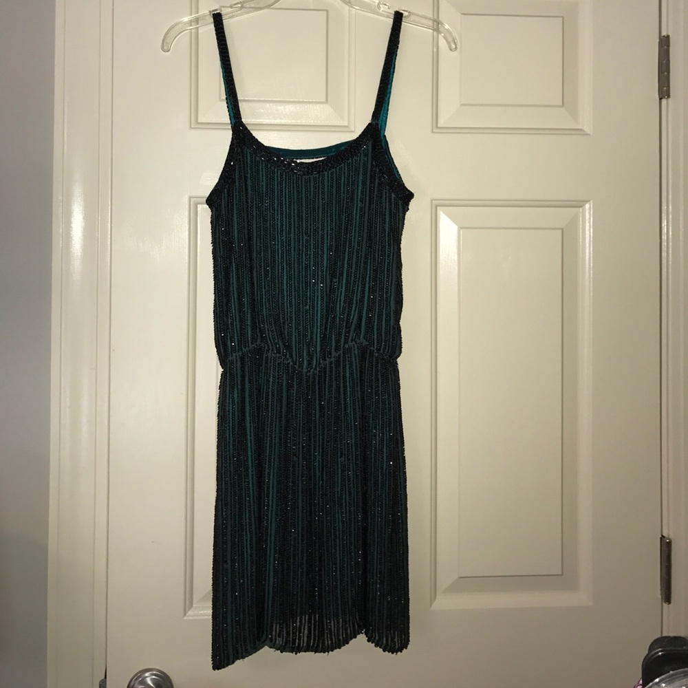 Back beading cocktail dress