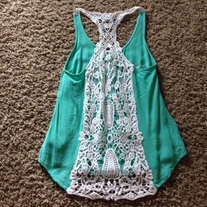 Crochet Back Tank Top