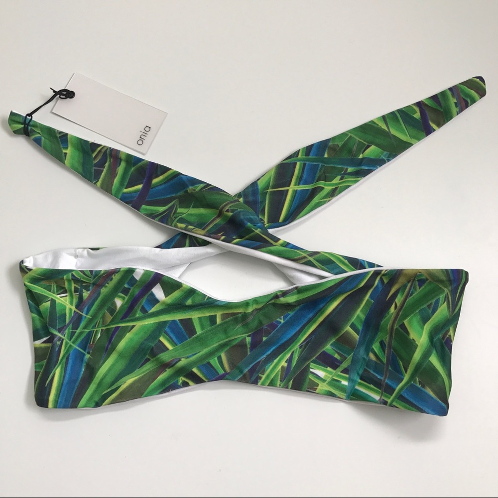 NWT Onia Yucca Leaf Print Bikini Top XS