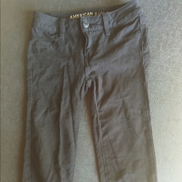 American Eagle Black Skinny Jeggings Stretch - Picture 1 of 4