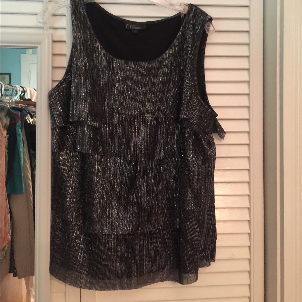 Dressbarn Sparkly Tank Top Sz 18W (B-12)