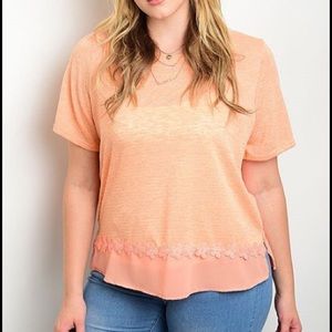 Peach Shimmer Blouse
