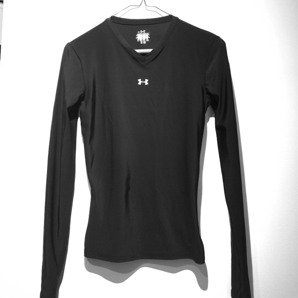 💙navy blue under armor runner vneck long sleeve💙