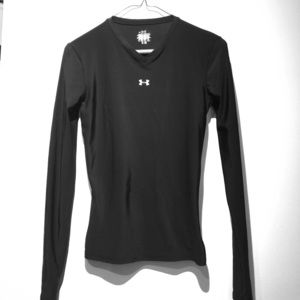 💙navy blue under armor runner vneck long sleeve💙