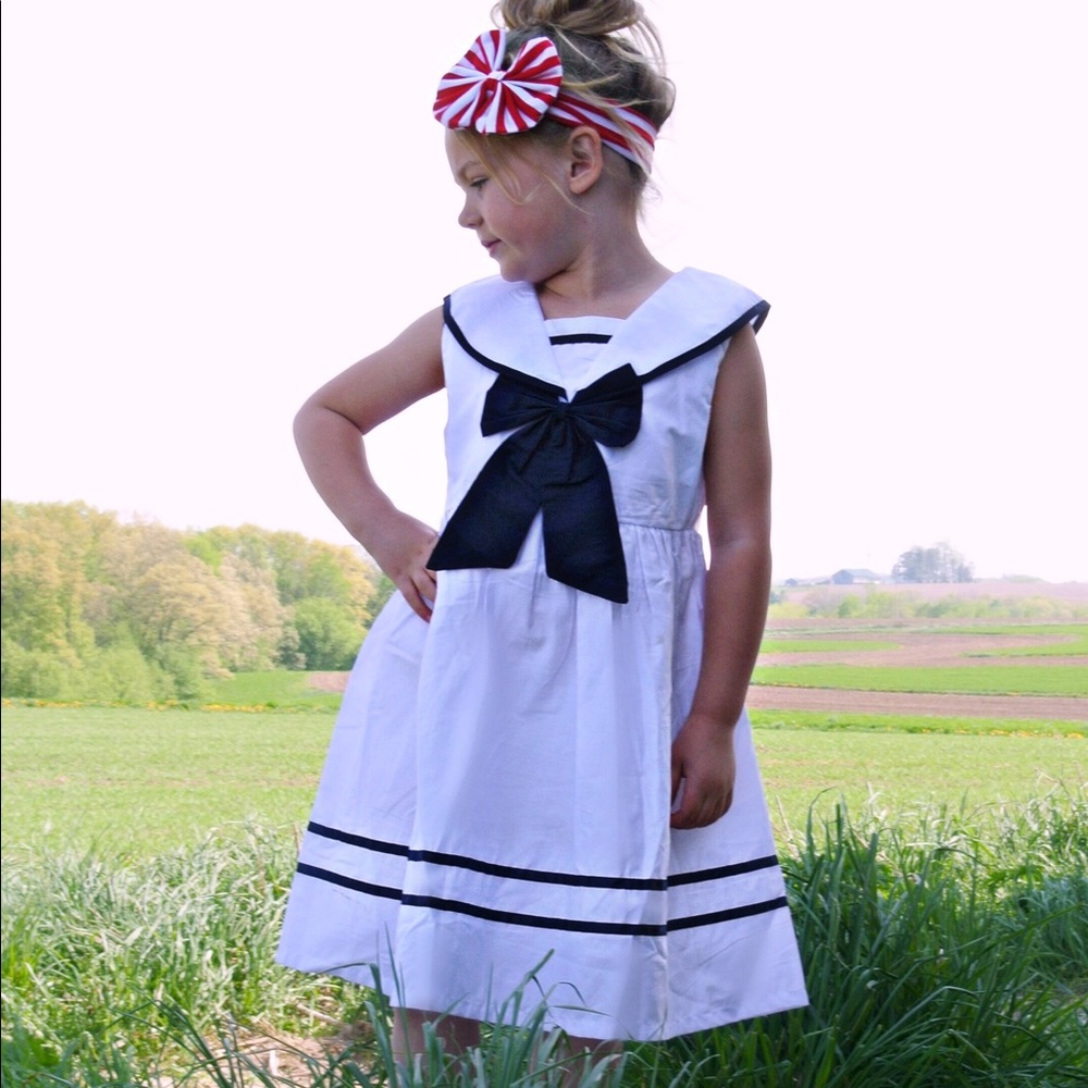 Girls Classic Sailor nautical dress