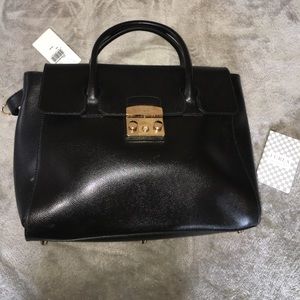 Furla Black Bag Real Leather 💼