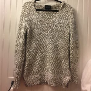 Maddison knit grey and white sweater