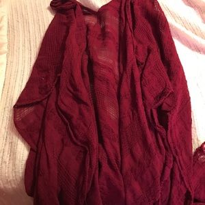 AE maroon poncho
