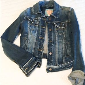 Abercrombie distressed jean jacket