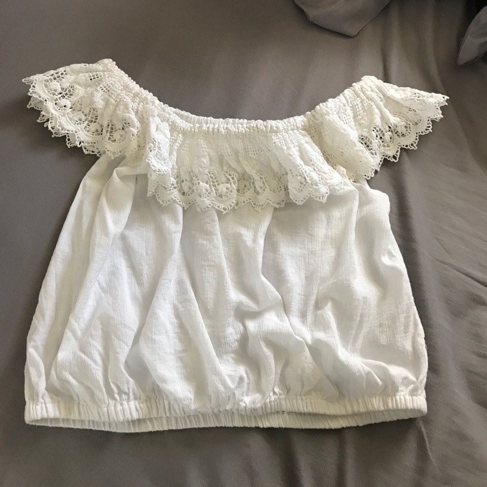 Off the shoulder crop top