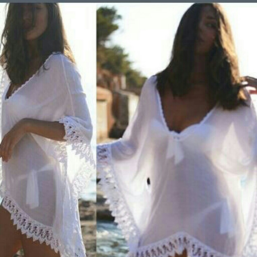 Chiffon Bikini Lace Cover Up