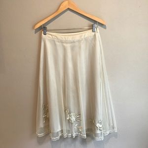 Golden embroidered skirt by The Limited