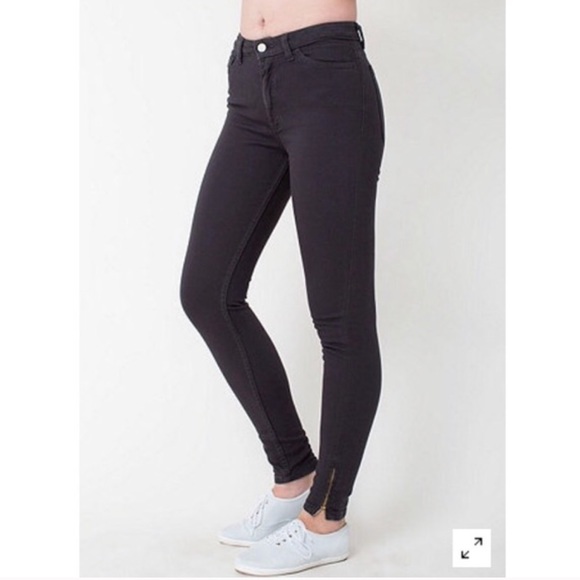 American Apparel Denim - 🆕 American Apparel Dark Gray Side Zip Jeans