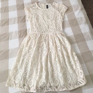 Cream Lace Dress