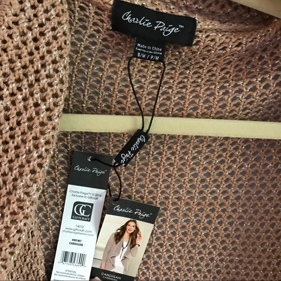 Tan and silver cardigan - Picture 3 of 3