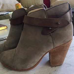 Grey Suede "Harrow" Leather Rag & Bone Boots