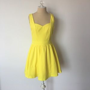 Yellow mini dress