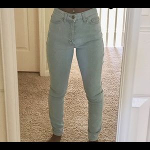 American Apparel Medium stone wash Indigo Jeans.