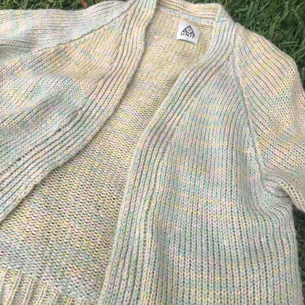UNIF multicolor pastel knitted cardigan