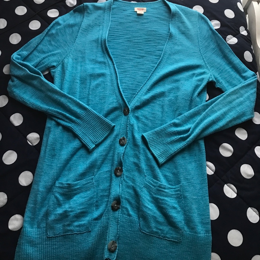 Blue Long Cardigan