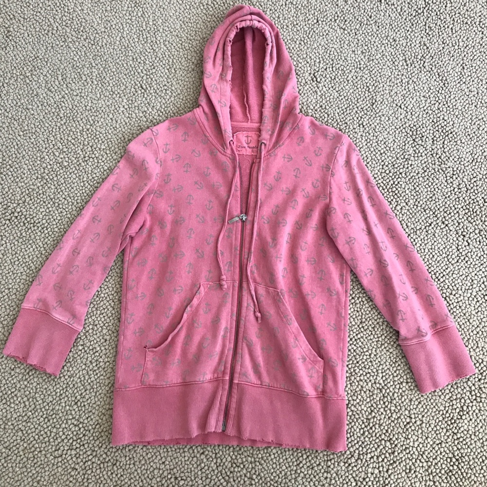 Rust colored Free People nautical hoodie M