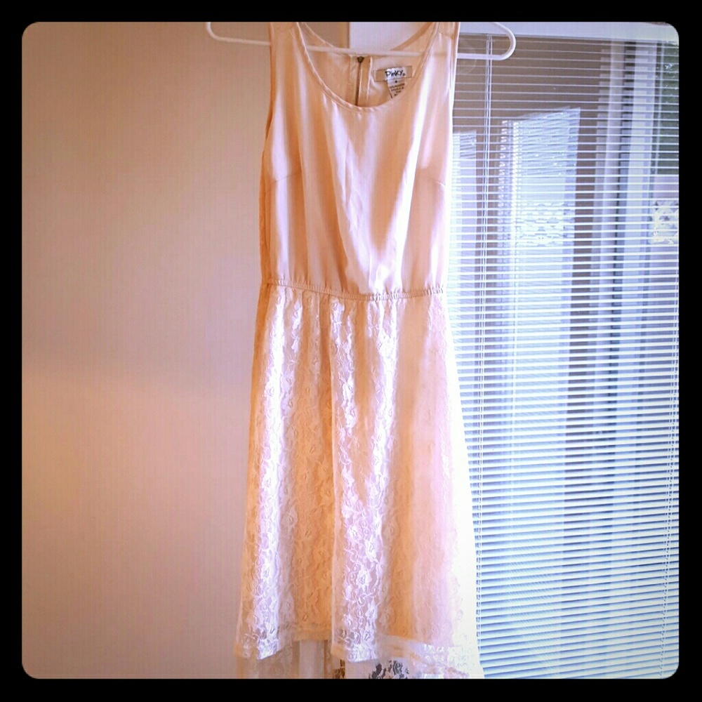 Lace hi-lo dress
