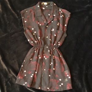 Sheer Button-down Vintage Top