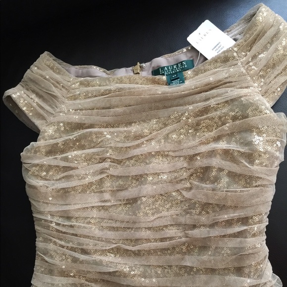 Ralph Lauren Gold Sequin Dress - Picture 2 of 4
