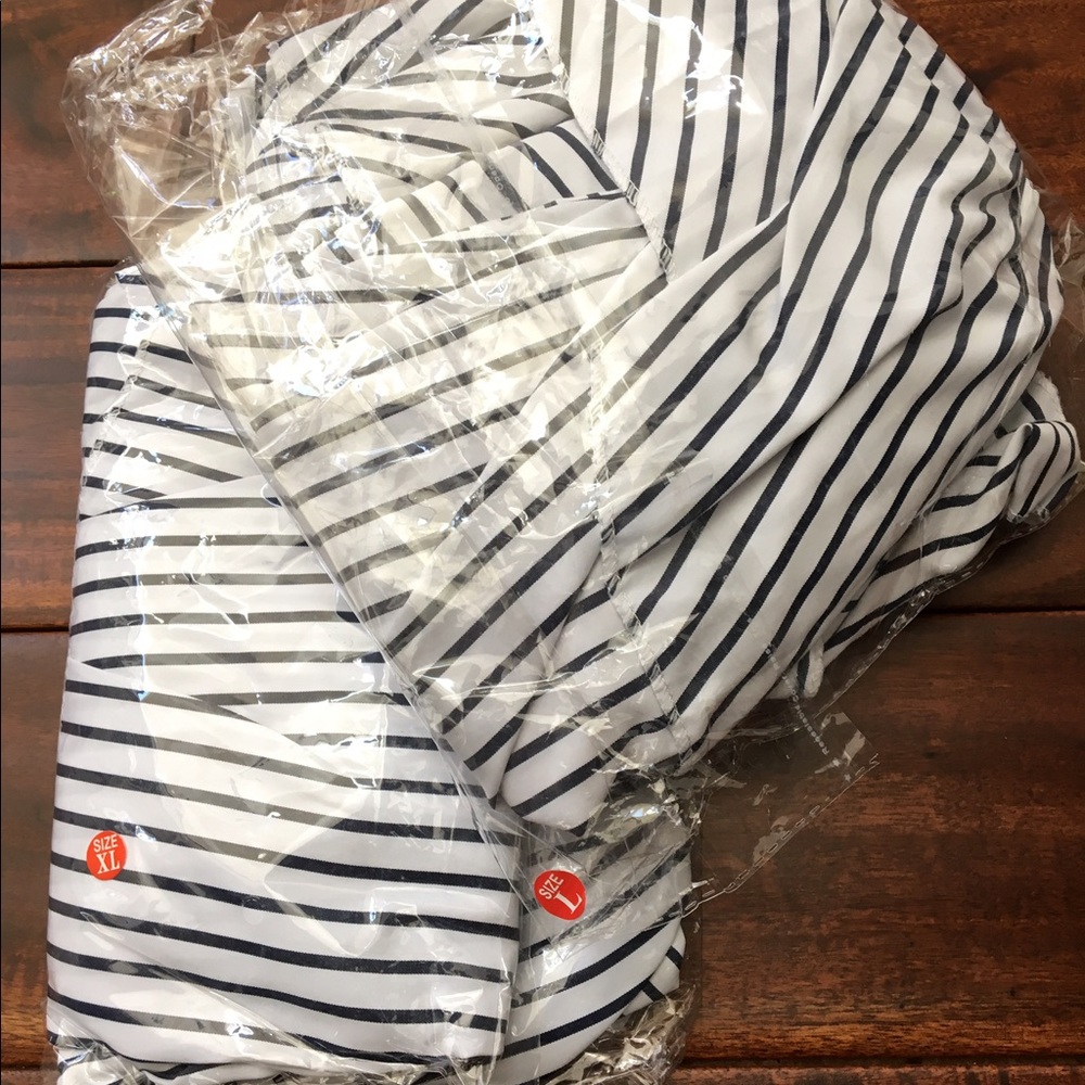 Black Striped Ruffle Off Shoulder Bell Sleeves Top - Picture 7 of 7