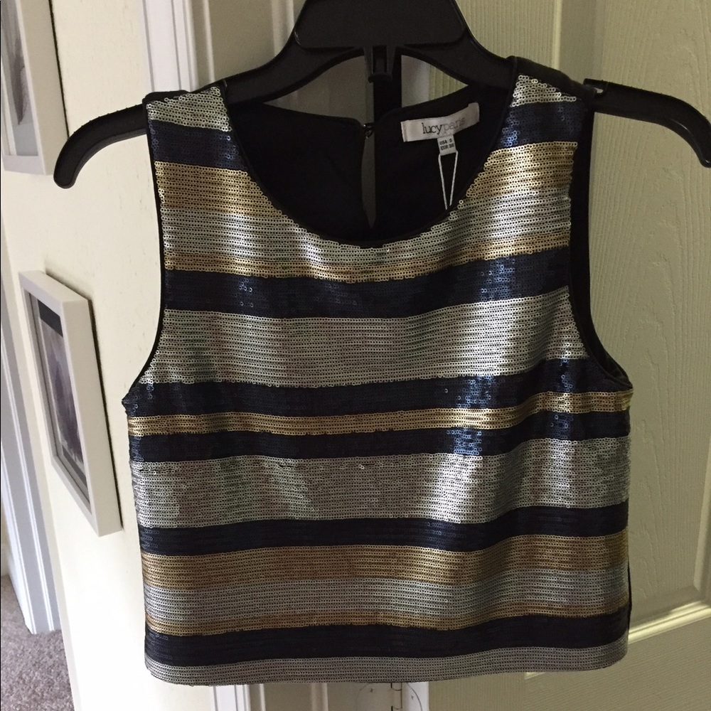 Lucy Paris sequin crop
