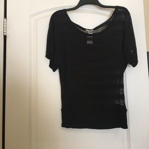 All black translucent top