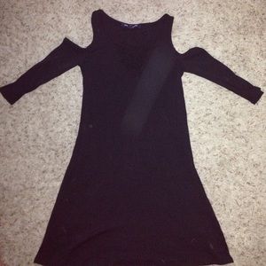 Lace up Black Dress