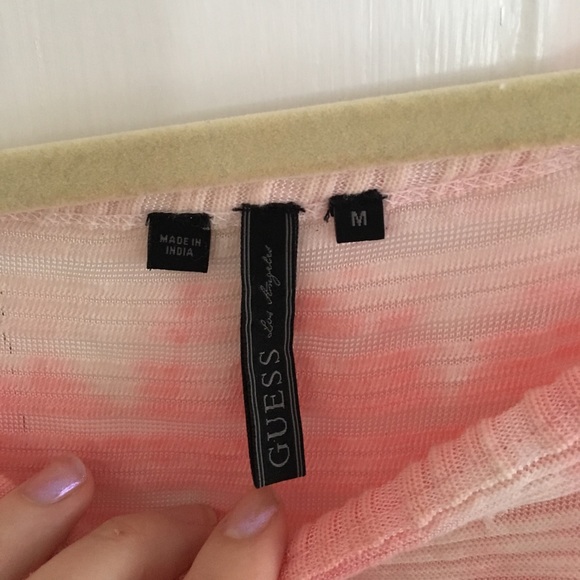 Pink sheer Guess long sleeve - Picture 2 of 3